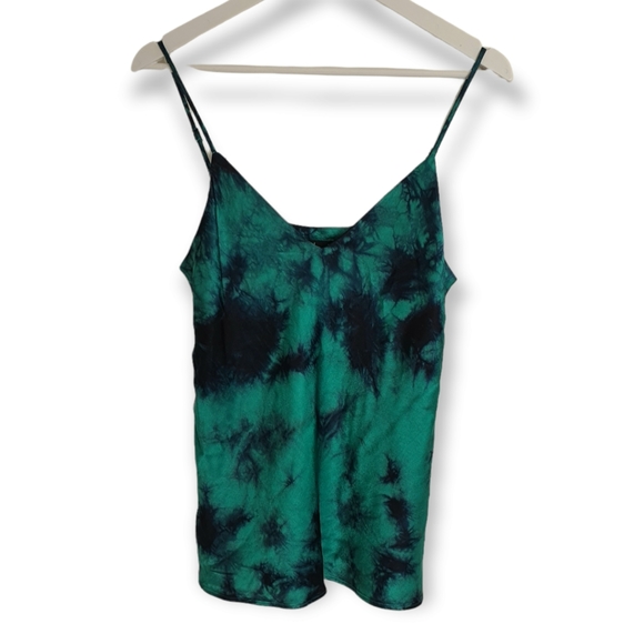 Sportsgirl Tops - Sportsgirl Green and Navy Camisole Top